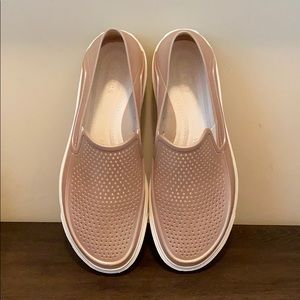 Size 10 Rose Gold Crocs Loafers